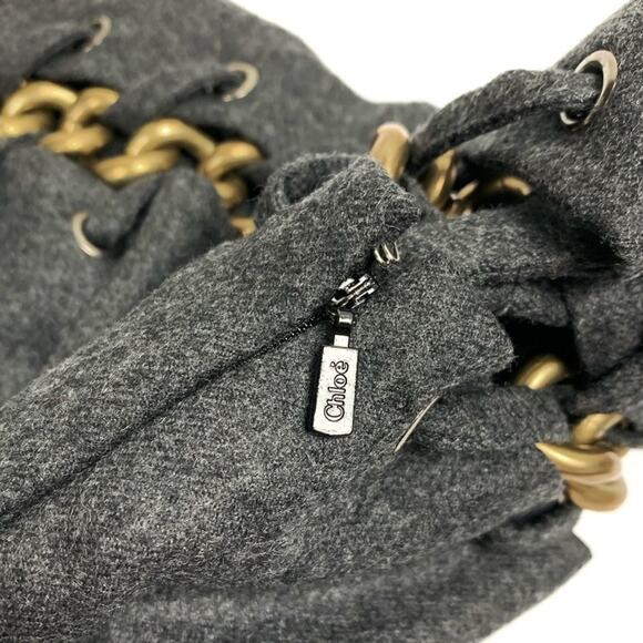 Chloe Chain Embellished Wool Skirt Size 38/ US 6 - Picture 8 of 8